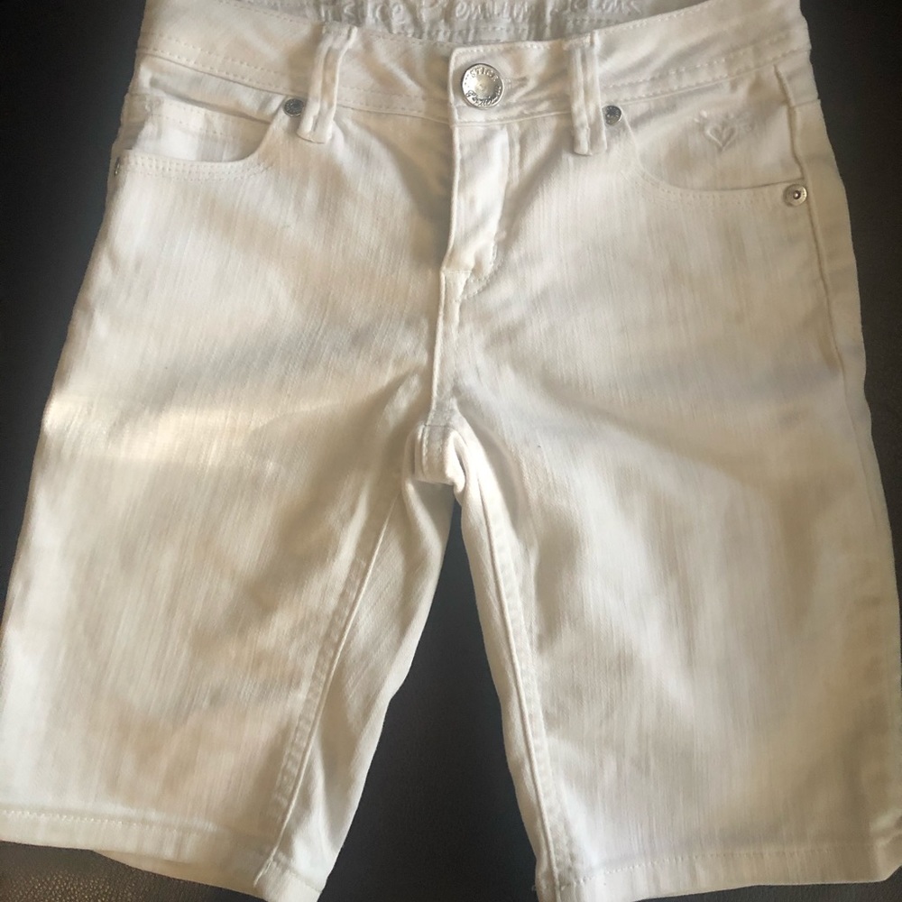 Justice white shorts
